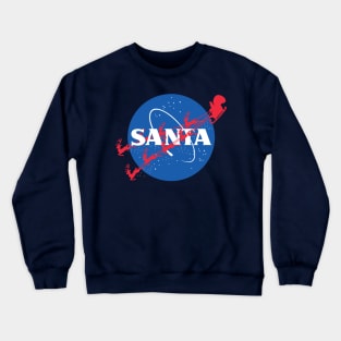 Santa Claus Reindeer Sleigh Christmas Logo Parody Crewneck Sweatshirt